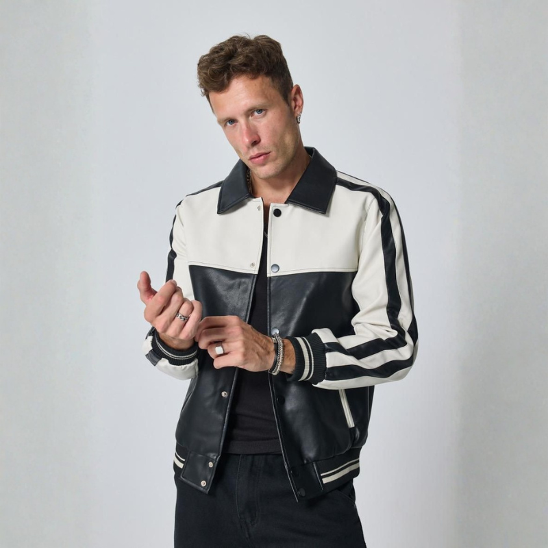 Veste bi-couleur courte